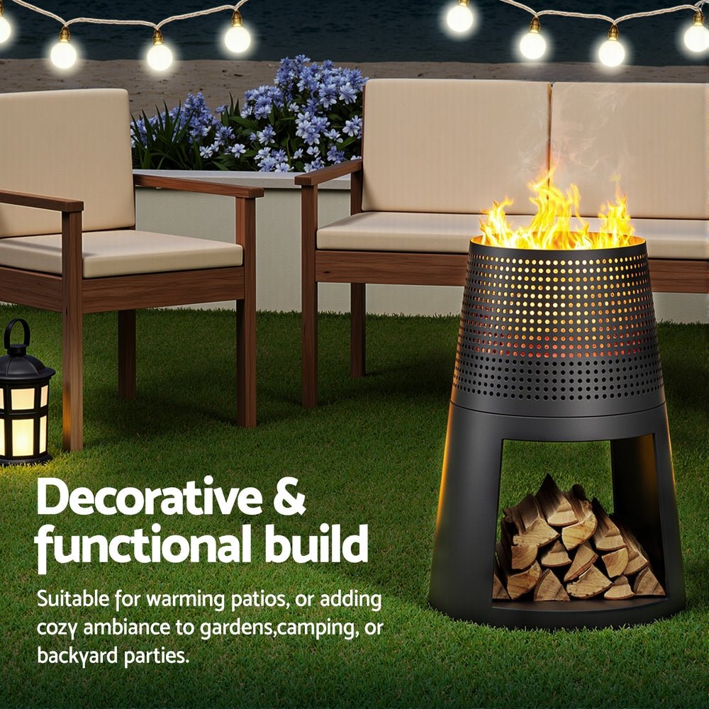 Fire Pit Deep Bowl Iron Outdoor Fireplace - Home & Garden > Firepits > Fire Pits - Rivercity House & Home Co. (ABN 18 642 972 209) - Affordable Modern Furniture Australia