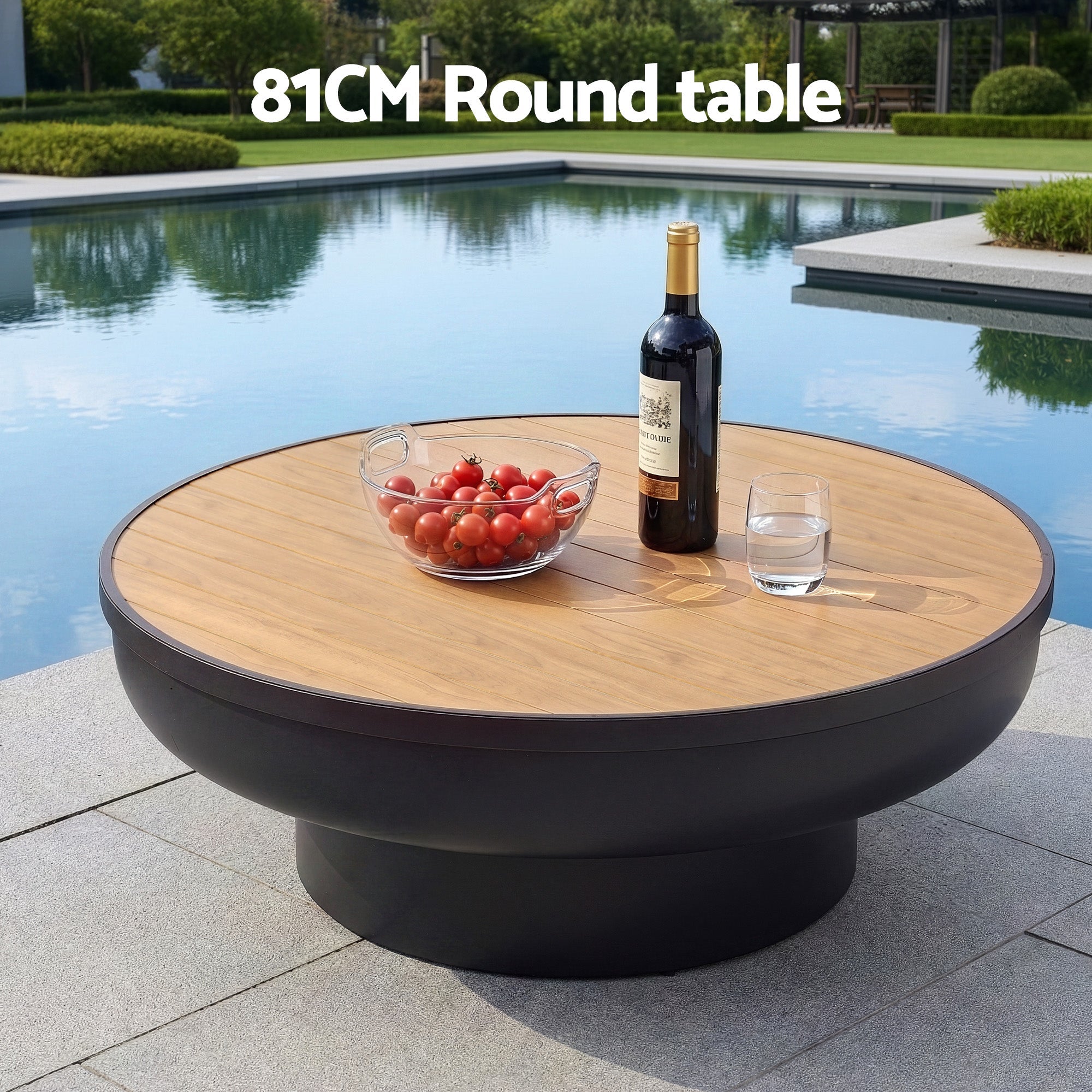 Fire Pit Table with Lid Deep Fire Bowl Wood Burning BBQ Grill for Backyard Camping Patio Picnic - Home & Garden > Firepits > Fire Pits - Rivercity House & Home Co. (ABN 18 642 972 209) - Affordable Modern Furniture Australia