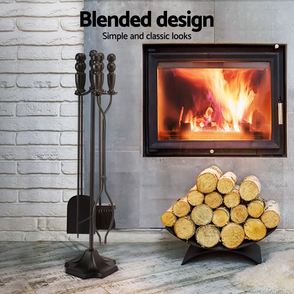 Fire Pit Tool Set 5 PCS - Home & Garden > Firepits > Fire Pit Accessories - Rivercity House & Home Co. (ABN 18 642 972 209) - Affordable Modern Furniture Australia