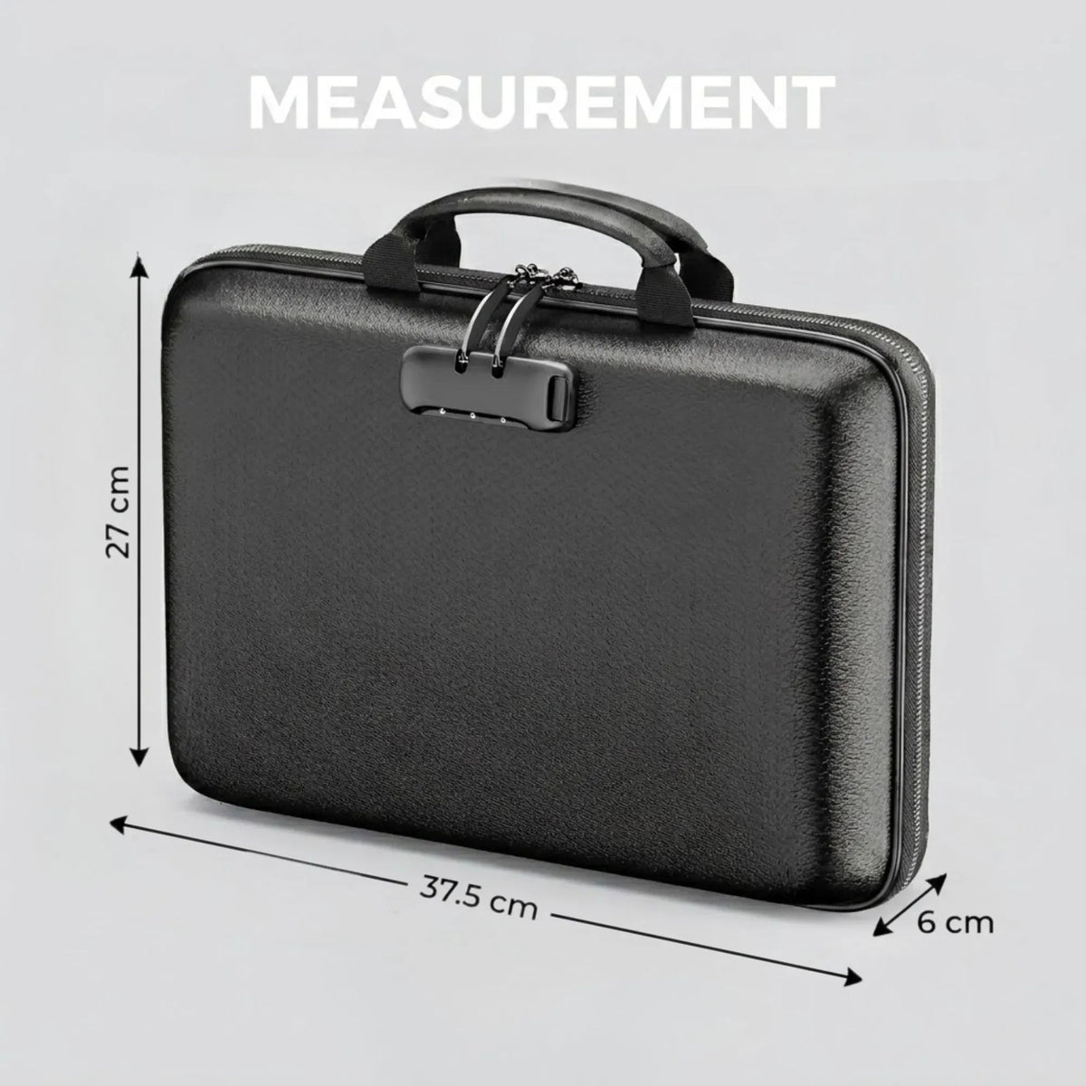 Fireproof Document Box with Lock and Hard Glass Fibre Shell - Black - Home & Garden > Home Office Accessories > Desk Accessories - Rivercity House & Home Co. (ABN 18 642 972 209) - Affordable Modern Furniture Australia