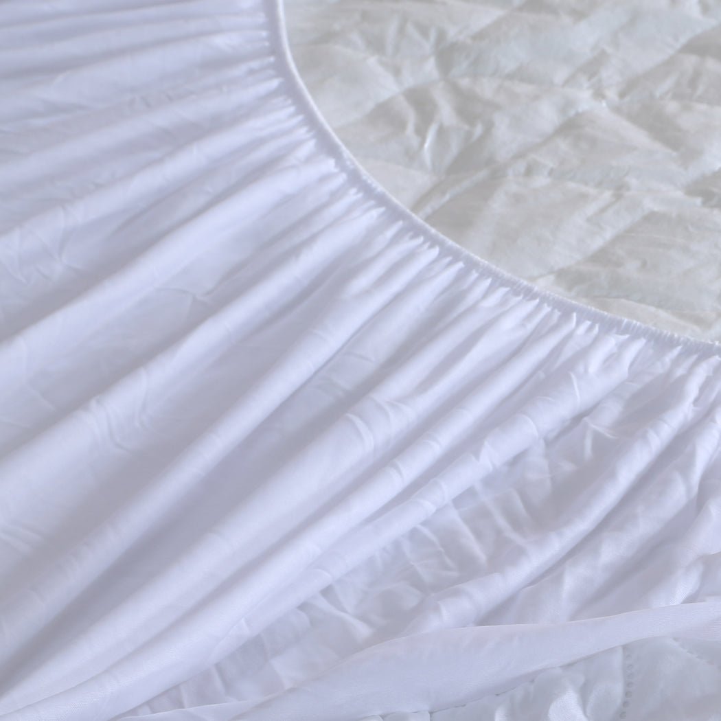 Fitted Waterproof Mattress Protector Queen - White - Rivercity House & Home Co. (ABN 18 642 972 209) - Affordable Modern Furniture Australia