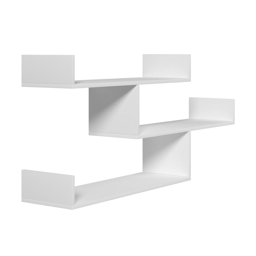 Floating Wall Shelf 3 Tier White - Furniture > Living Room > Bookcases & Shelves - Rivercity House & Home Co. (ABN 18 642 972 209) - Affordable Modern Furniture Australia