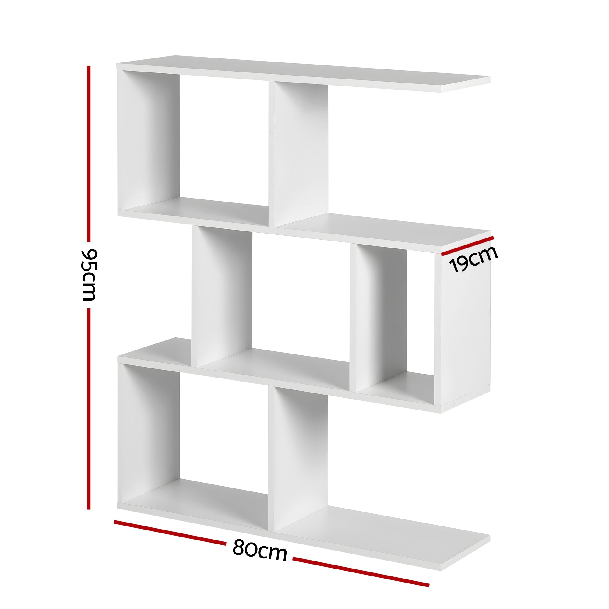 Floating Wall Shelf Bookshelf 3 - Tier Display Storage Organiser White - Furniture > Living Room > Bookcases & Shelves - Rivercity House & Home Co. (ABN 18 642 972 209) - Affordable Modern Furniture Australia