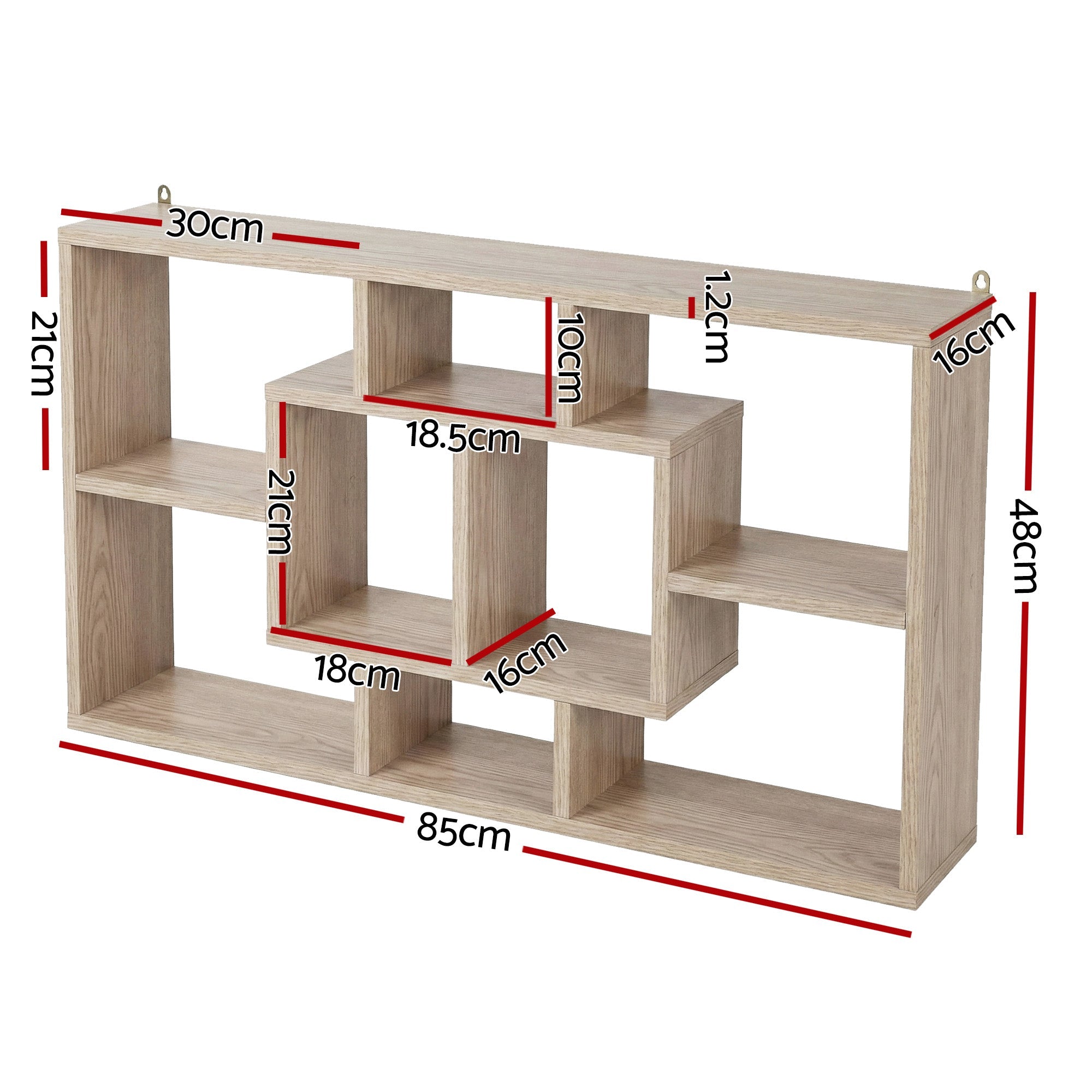 Floating Wall Shelves Bookshelf Wood - Furniture > Living Room > Bookcases & Shelves - Rivercity House & Home Co. (ABN 18 642 972 209) - Affordable Modern Furniture Australia