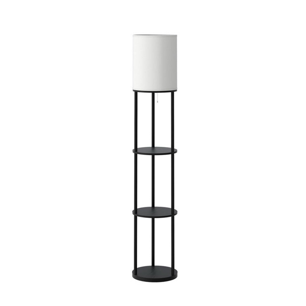 Floor Lamp 3 Tier Shelf Storage LED Light Stand Home Room Vintage Round - Home & Garden > Lighting > Floor Lamps - Rivercity House & Home Co. (ABN 18 642 972 209) - Affordable Modern Furniture Australia