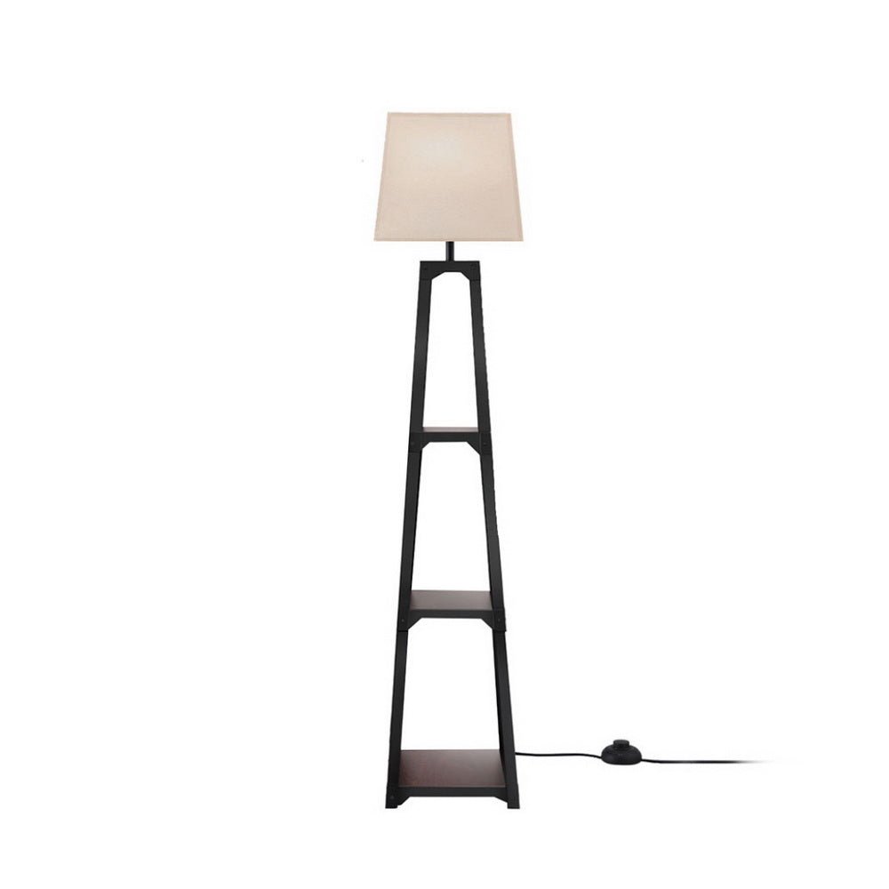 Floor Lamp 3 Tier Shelf Storage LED Light Stand Home Room Vintage White - Home & Garden > Lighting > Floor Lamps - Rivercity House & Home Co. (ABN 18 642 972 209) - Affordable Modern Furniture Australia
