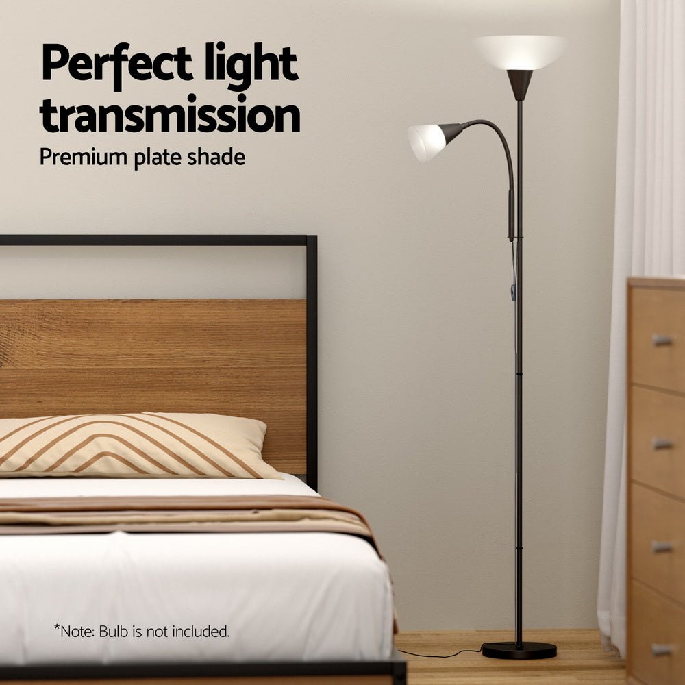 Floor Lamp Mother and Child Modern Home Living Room Office Reading Black - Home & Garden > Lighting > Floor Lamps - Rivercity House & Home Co. (ABN 18 642 972 209) - Affordable Modern Furniture Australia