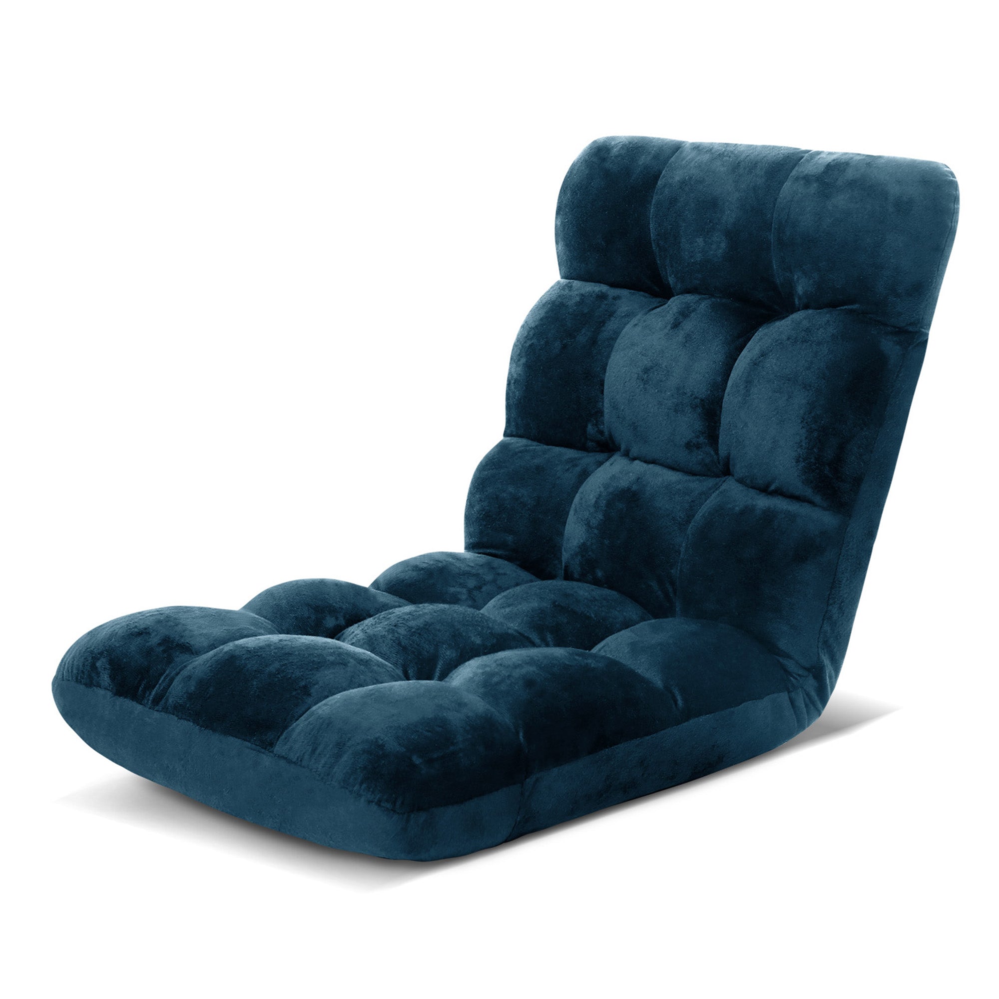 Floor Lounge Sofa Bed Flannel Fabric Navy - Furniture > Bar Stools & Chairs > Arm Chairs & Recliners - Rivercity House & Home Co. (ABN 18 642 972 209) - Affordable Modern Furniture Australia