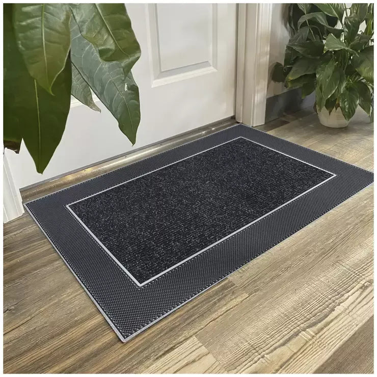 Floor Mat 60 x 90cm Easy to Clean Weather Resistant - Grey - Home & Garden > DIY > Flooring - Rivercity House & Home Co. (ABN 18 642 972 209) - Affordable Modern Furniture Australia