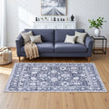 Soft Velvet Washable Modern Area Rug 120x170cm with Anti-Slip Backing - Neutral
