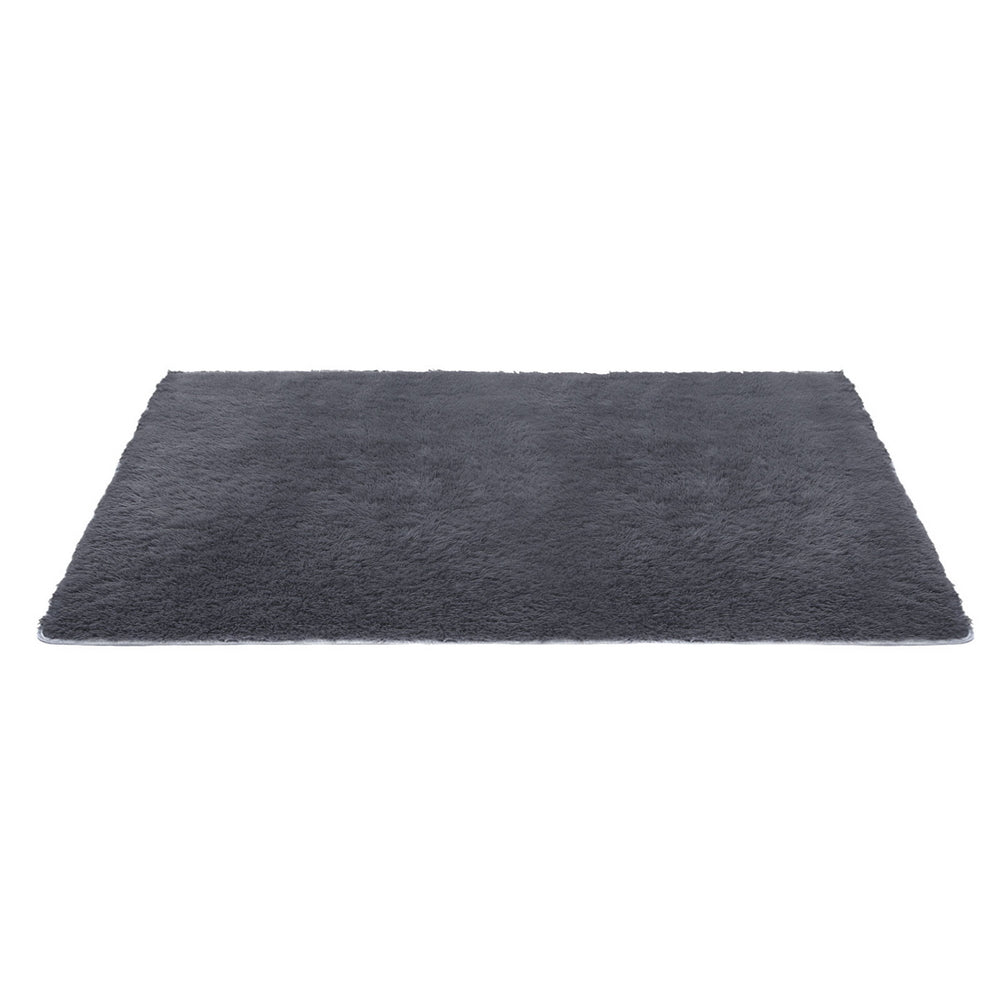 Floor Rug 160x230cm Plush Area Shaggy Rug Living Room Bedroom Carpet Grey - Home & Garden > Rugs > Floor Rugs - Rivercity House & Home Co. (ABN 18 642 972 209) - Affordable Modern Furniture Australia