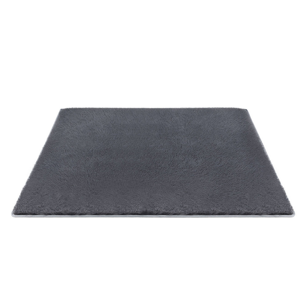 Floor Rug 200x230cm Plush Area Shaggy Rug Living Room Bedroom Carpet Grey - Home & Garden > Rugs > Floor Rugs - Rivercity House & Home Co. (ABN 18 642 972 209) - Affordable Modern Furniture Australia