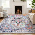 Bohemian Floor Rug 200x290cm Large Washable Carpet - Multicoloured