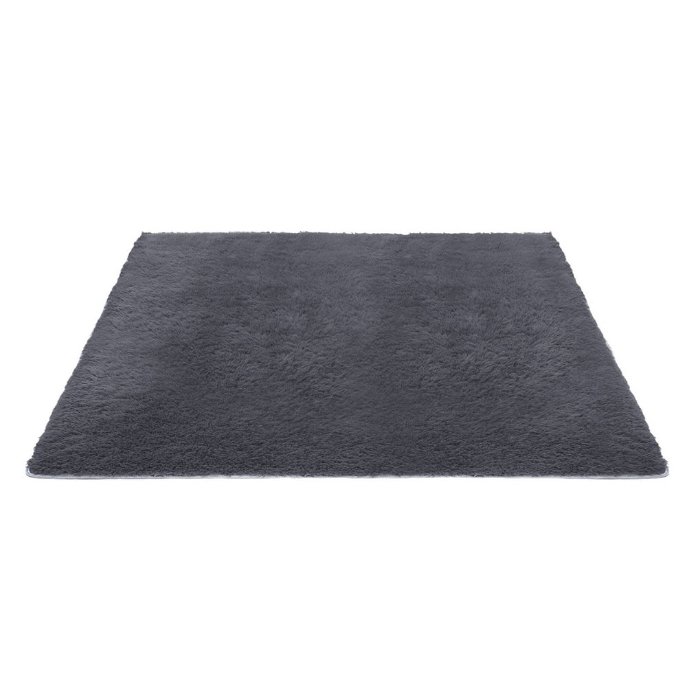 Floor Rug 200x290cm Plush Area Shaggy Rug Living Room Bedroom Carpet Grey - Home & Garden > Rugs > Floor Rugs - Rivercity House & Home Co. (ABN 18 642 972 209) - Affordable Modern Furniture Australia