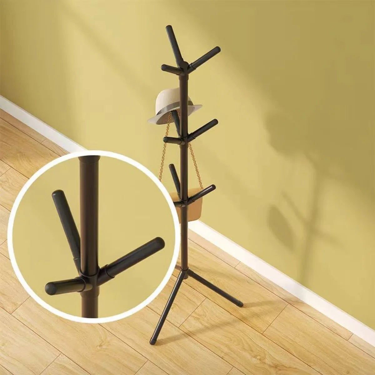 Floor-to-Floor Clothes and Hats Rack Holder - Home & Garden > Storage > Clothing & Wardrobe Storage - Rivercity House & Home Co. (ABN 18 642 972 209) - Affordable Modern Furniture Australia