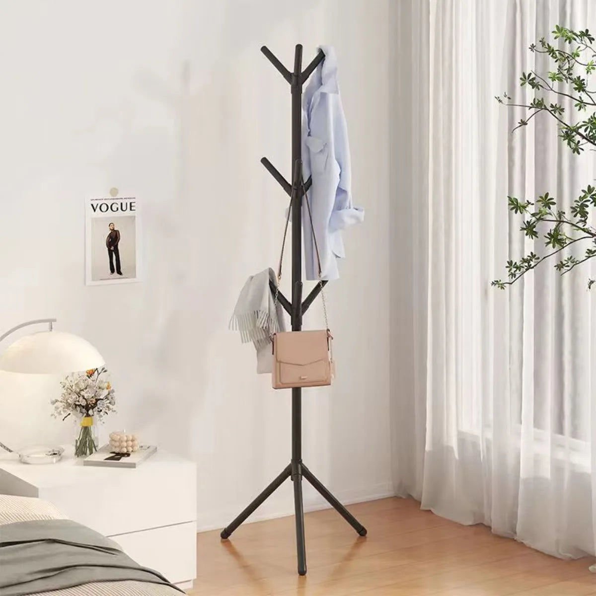 Floor-to-Floor Clothes and Hats Rack Holder - Home & Garden > Storage > Clothing & Wardrobe Storage - Rivercity House & Home Co. (ABN 18 642 972 209) - Affordable Modern Furniture Australia
