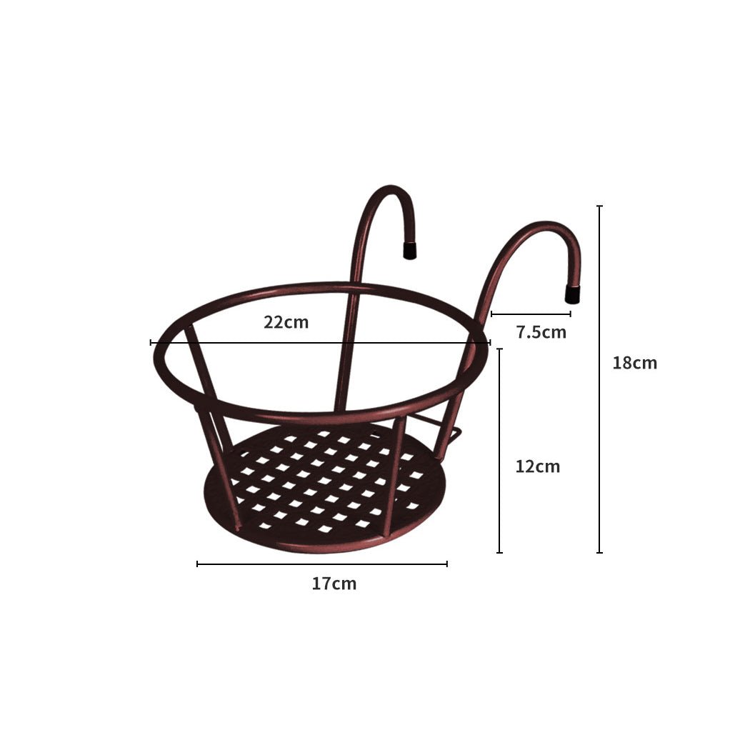 Flower Holder Plant Stand Steel Durable Hook - On Pot Rack - Bronze - Rivercity House & Home Co. (ABN 18 642 972 209) - Affordable Modern Furniture Australia