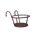 Flower Holder Plant Stand Steel Durable Hook-On Pot Rack - Bronze