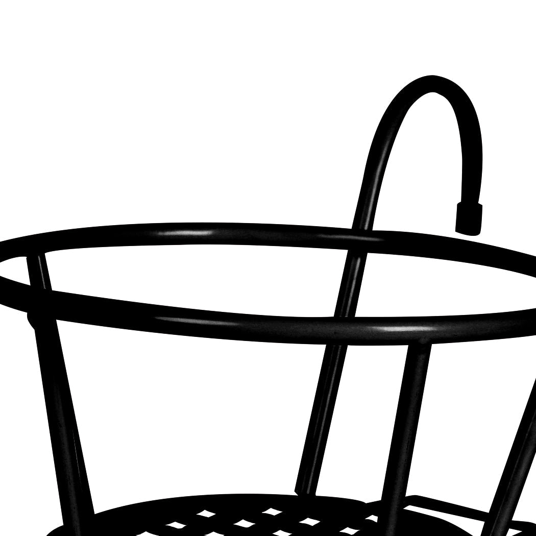 Flower Holder Plant Stand Steel Hook - On Pot Basket - Black - Rivercity House & Home Co. (ABN 18 642 972 209) - Affordable Modern Furniture Australia