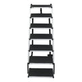 Foldable Adjustable Dog Ramp and Pet Stairs for Car SUV Travel - Black