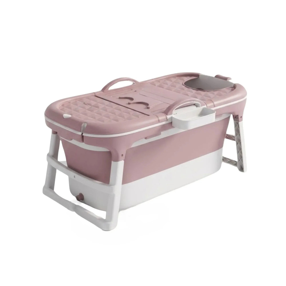 Foldable Adult Soaking Bathtub with Insulated Cover and Accessories - Pink - Home & Garden > Bathroom Accessories > Toilet & Bidet Accessories - Rivercity House & Home Co. (ABN 18 642 972 209) - Affordable Modern Furniture Australia