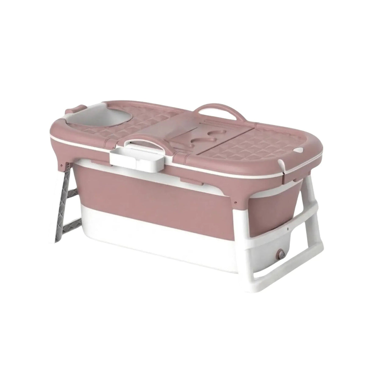 Foldable Adult Soaking Bathtub with Insulated Cover and Accessories - Pink - Home & Garden > Bathroom Accessories > Toilet & Bidet Accessories - Rivercity House & Home Co. (ABN 18 642 972 209) - Affordable Modern Furniture Australia