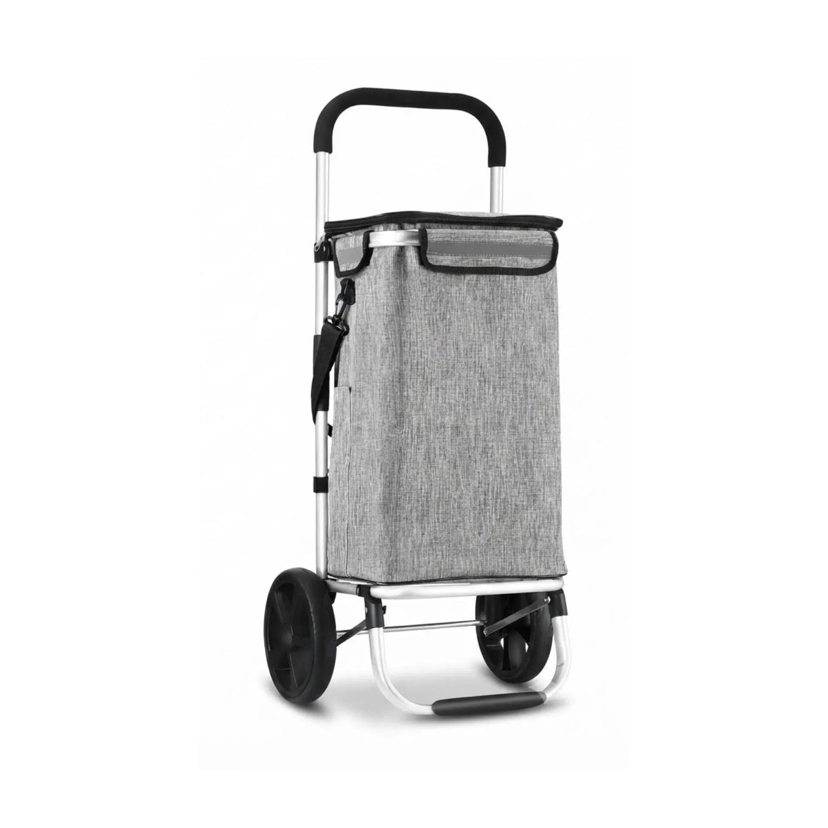 Foldable Aluminium Shopping Trolley 45L with Insulated Bag and Waterproof Oxford Cloth - Grey - Home & Garden > Kitchenware > Food Storage - Rivercity House & Home Co. (ABN 18 642 972 209) - Affordable Modern Furniture Australia