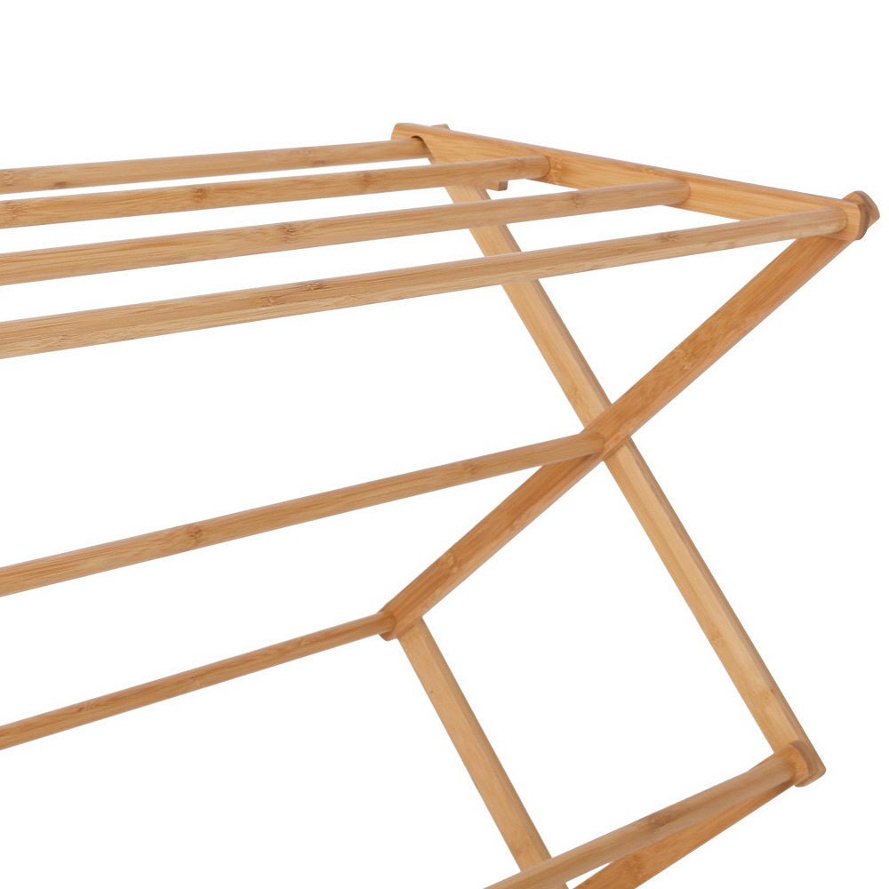 Foldable Bamboo Clothes Rack Airer - Furniture > Bedroom - Rivercity House & Home Co. (ABN 18 642 972 209) - Affordable Modern Furniture Australia