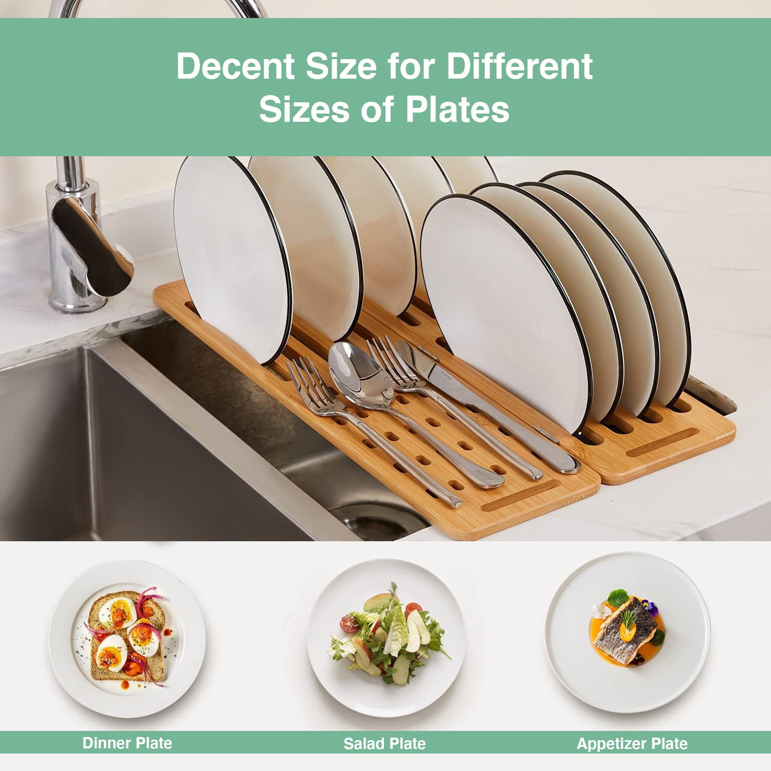 Foldable Bamboo Dish Drying Rack for Kitchen - Home & Garden > Laundry & Cleaning > Drying Racks & Hangers - Rivercity House & Home Co. (ABN 18 642 972 209) - Affordable Modern Furniture Australia