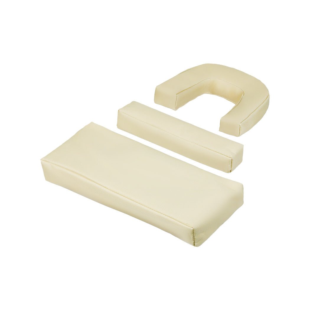 Foldable Beach Lounge Chair with Face Hole and Pillows - Khaki - Rivercity House & Home Co. (ABN 18 642 972 209) - Affordable Modern Furniture Australia