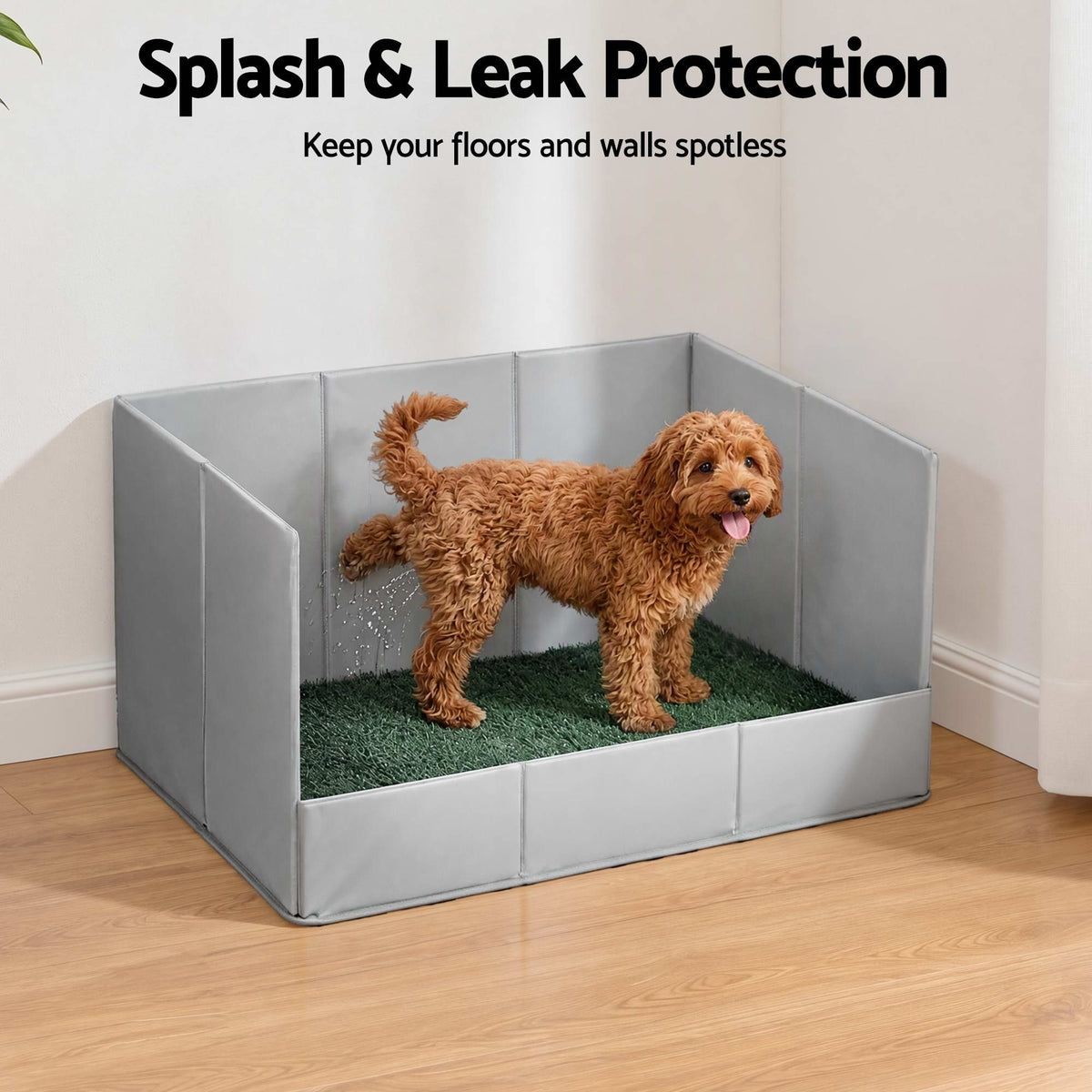 Foldable Dog Grass Potty Pad with High Wall Tray for Apartment Balcony and RV Travel - Home & Garden > Artificial Plants > Artificial Grass - Rivercity House & Home Co. (ABN 18 642 972 209) - Affordable Modern Furniture Australia