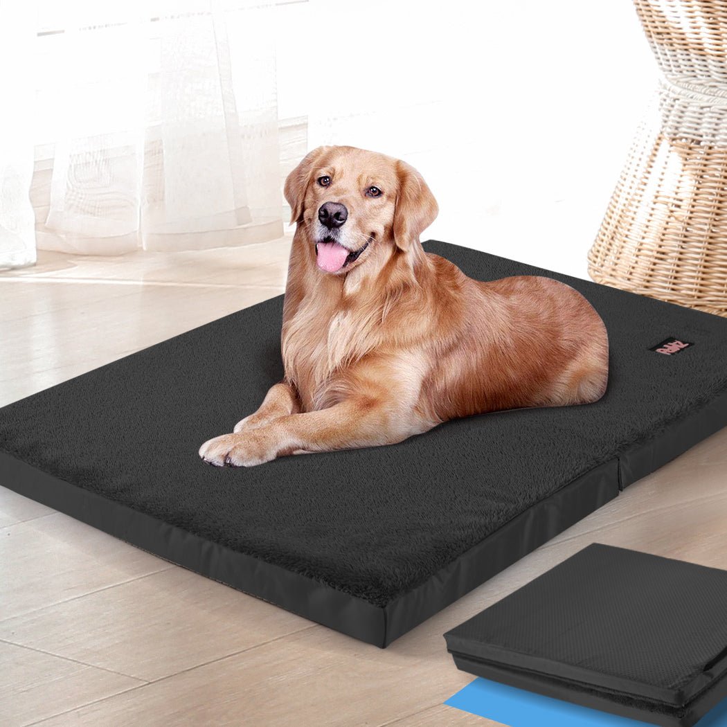 Foldable Dog Puppy Bed X - Large - Black - Rivercity House & Home Co. (ABN 18 642 972 209) - Affordable Modern Furniture Australia