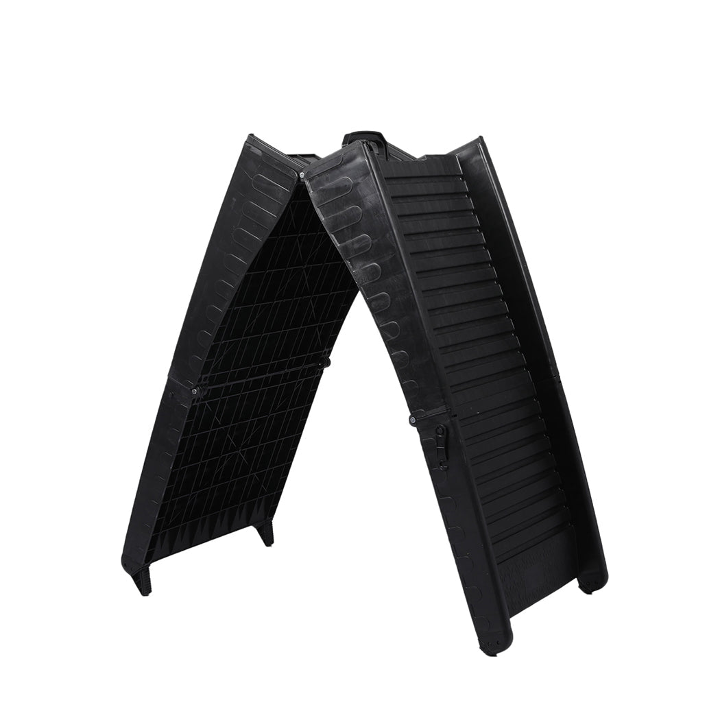 Foldable Dog Ramp for Car and SUV Travel Stairs - Grey Black - Rivercity House & Home Co. (ABN 18 642 972 209) - Affordable Modern Furniture Australia