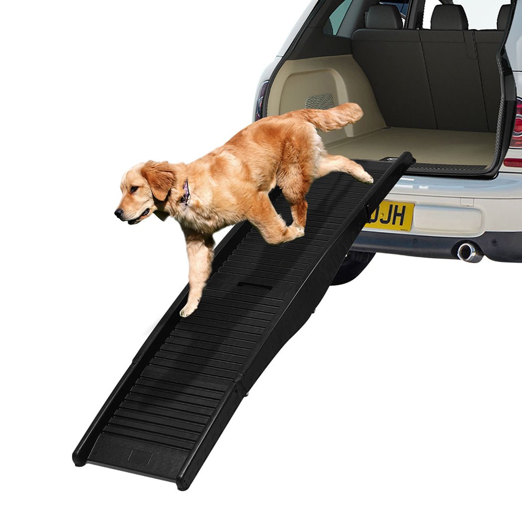 Foldable Dog Ramp for Car and SUV Travel Stairs - Grey Black - Rivercity House & Home Co. (ABN 18 642 972 209) - Affordable Modern Furniture Australia