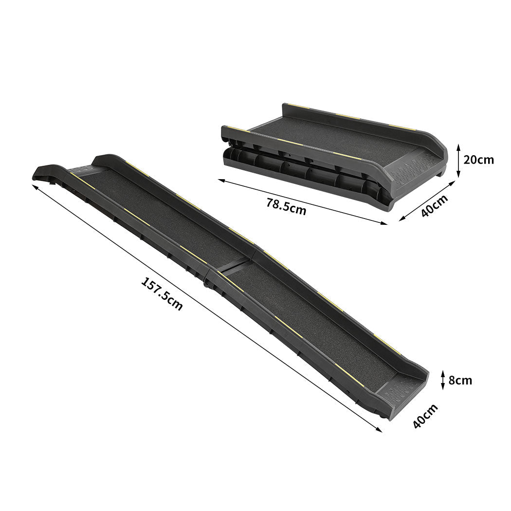 Foldable Dog Ramp for Car & SUV Travel Stair - Black - Rivercity House & Home Co. (ABN 18 642 972 209) - Affordable Modern Furniture Australia