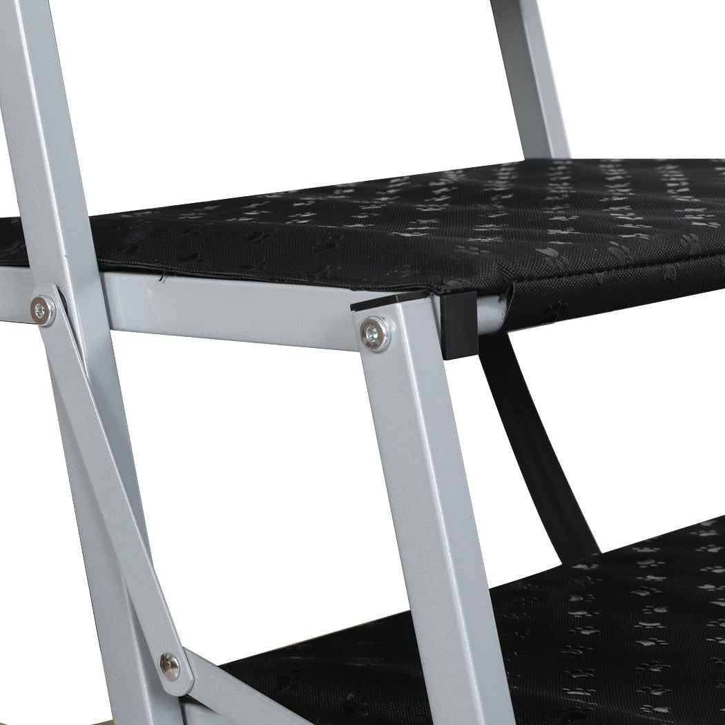 Foldable Dog Ramp Pet Stairs for Car and SUV with Adjustable Height - Black - Rivercity House & Home Co. (ABN 18 642 972 209) - Affordable Modern Furniture Australia