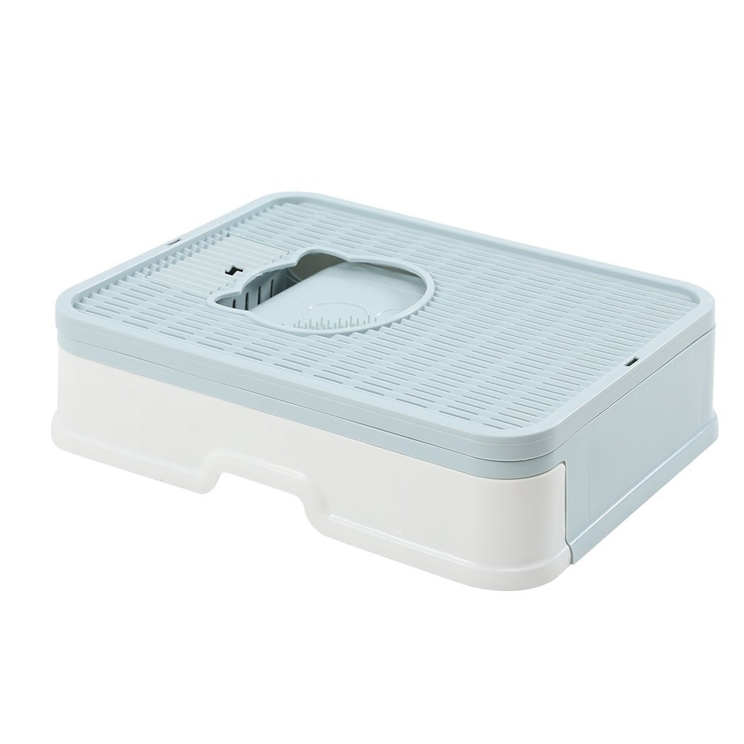 Foldable Enclosed Cat Litter Box with Scoop - Blue - Rivercity House & Home Co. (ABN 18 642 972 209) - Affordable Modern Furniture Australia