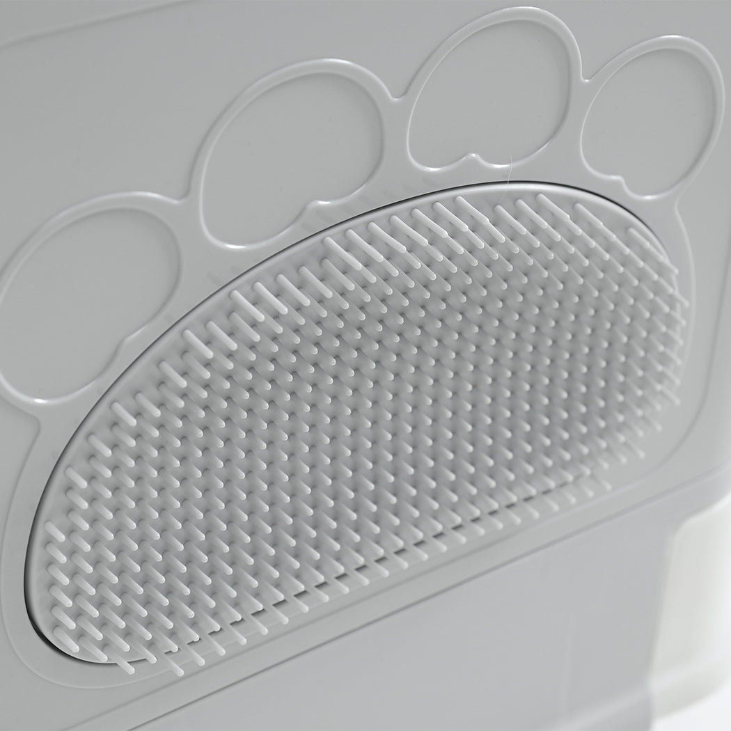 Foldable Enclosed Cat Litter Box with Scoop - Grey - Rivercity House & Home Co. (ABN 18 642 972 209) - Affordable Modern Furniture Australia
