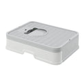 Foldable Enclosed Cat Litter Box with Scoop - Grey