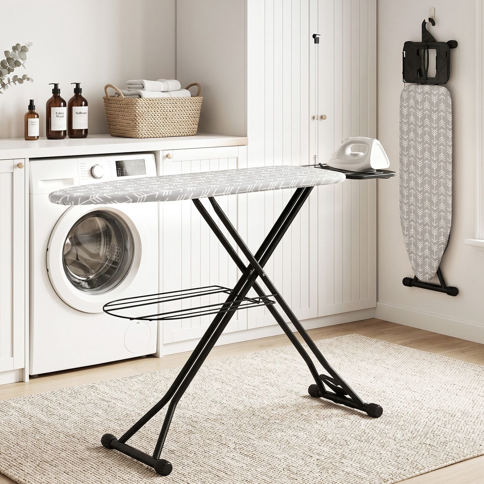 Foldable Ironing Board with Iron Rest Ironing Board for Laundry Room Arrow - Appliances > Washers, Dryers & Irons > Irons & Ironing Systems - Rivercity House & Home Co. (ABN 18 642 972 209) - Affordable Modern Furniture Australia