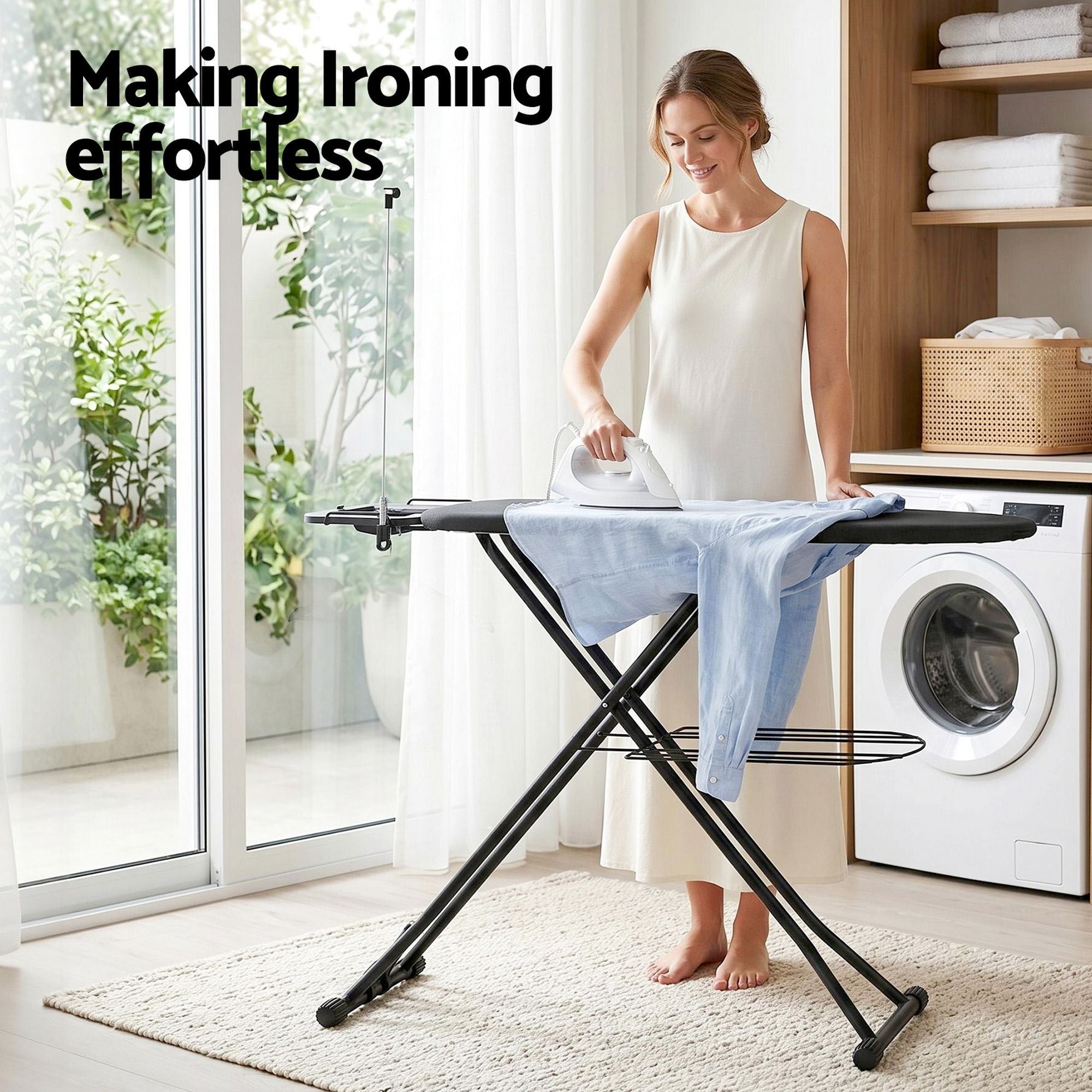 Foldable Ironing Board with Iron Rest Ironing Board for Laundry Room - Appliances > Washers, Dryers & Irons > Irons & Ironing Systems - Rivercity House & Home Co. (ABN 18 642 972 209) - Affordable Modern Furniture Australia