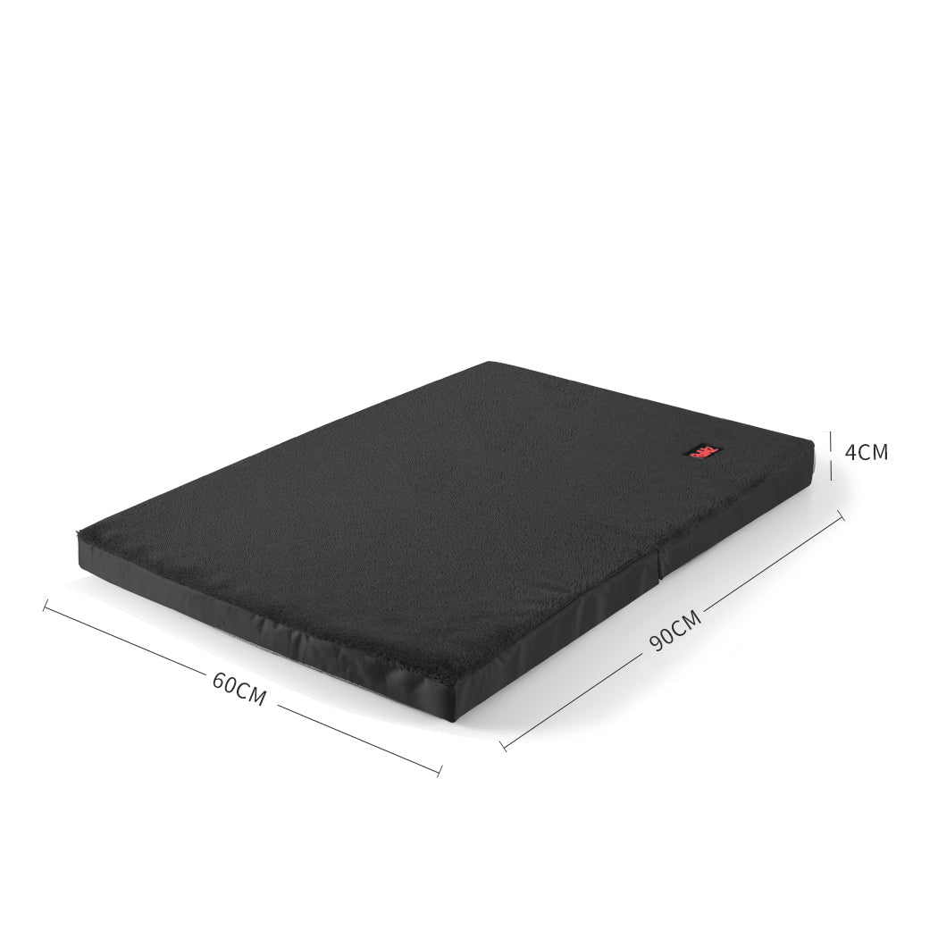 Foldable Large Dog Puppy Bed with Foam Support - Black - Rivercity House & Home Co. (ABN 18 642 972 209) - Affordable Modern Furniture Australia