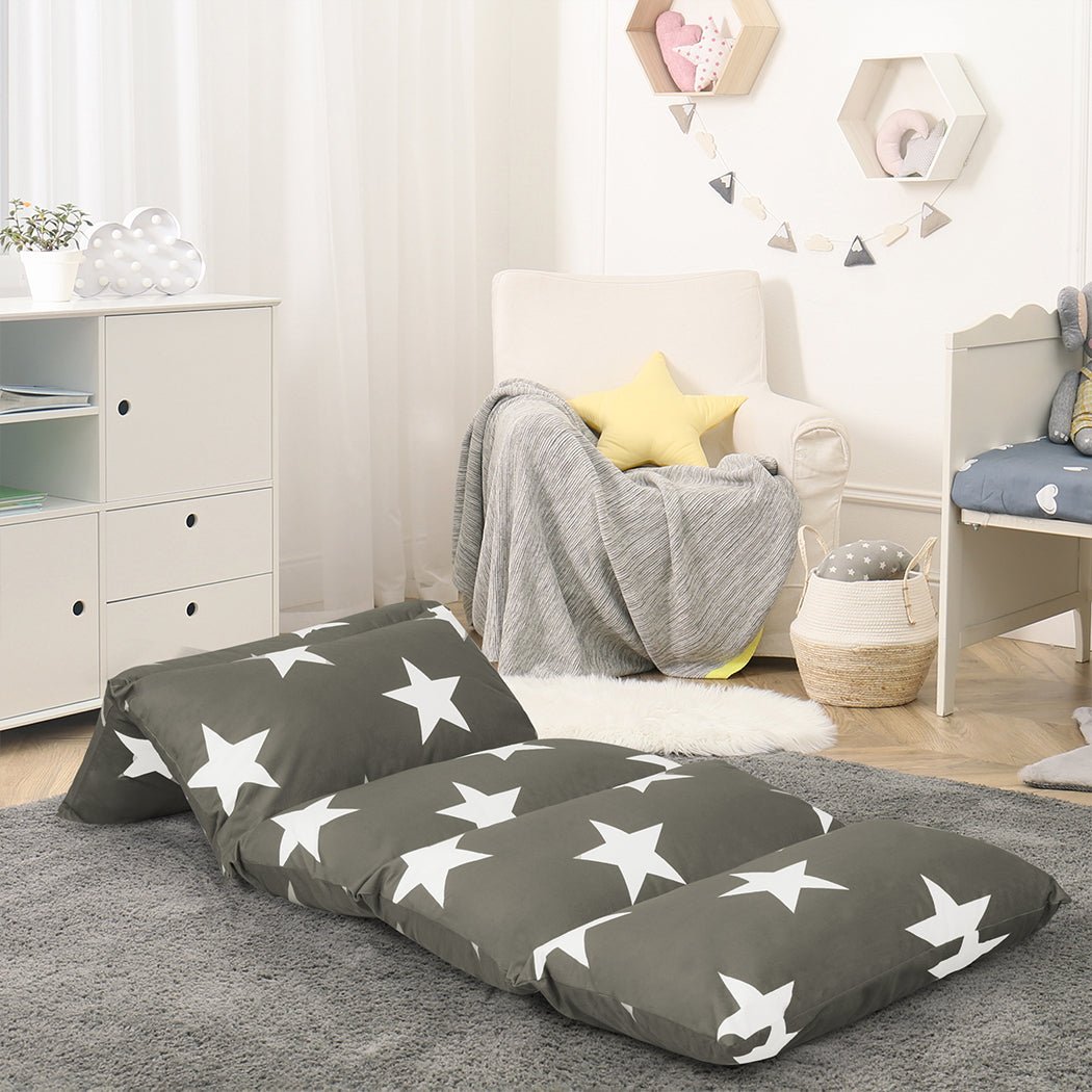 Foldable Large Kids Mattress Pillow - Dark Grey - Rivercity House & Home Co. (ABN 18 642 972 209) - Affordable Modern Furniture Australia