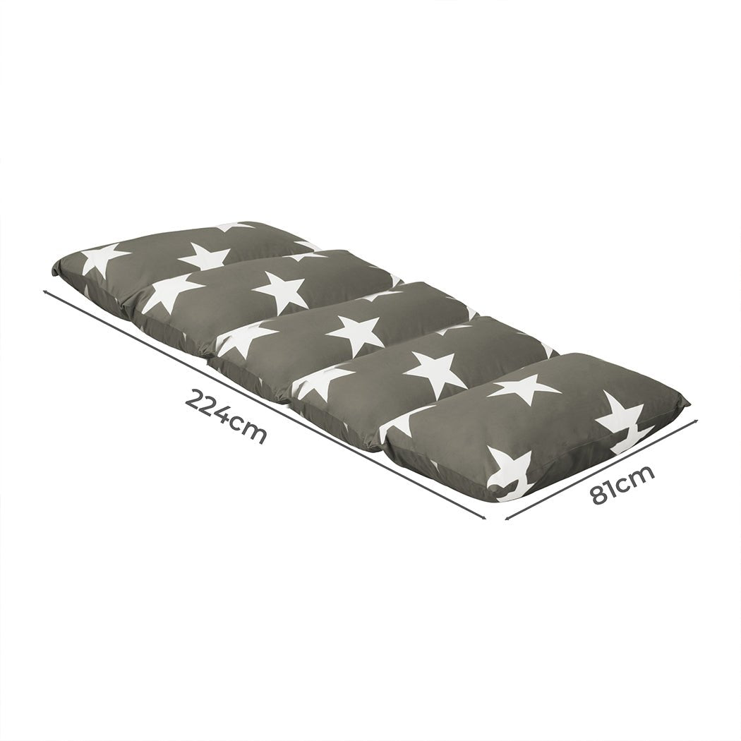 Foldable Large Kids Mattress Pillow - Dark Grey - Rivercity House & Home Co. (ABN 18 642 972 209) - Affordable Modern Furniture Australia