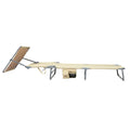 Foldable Lounge Chair with Adjustable Canopy and Storage Pocket - Khaki