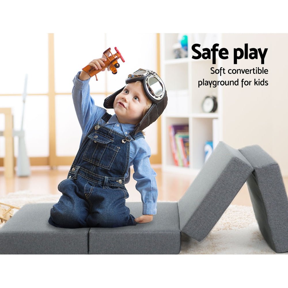 Foldable Mattress Folding Foam Single Grey - Furniture > Mattresses > Single Mattress - Rivercity House & Home Co. (ABN 18 642 972 209) - Affordable Modern Furniture Australia