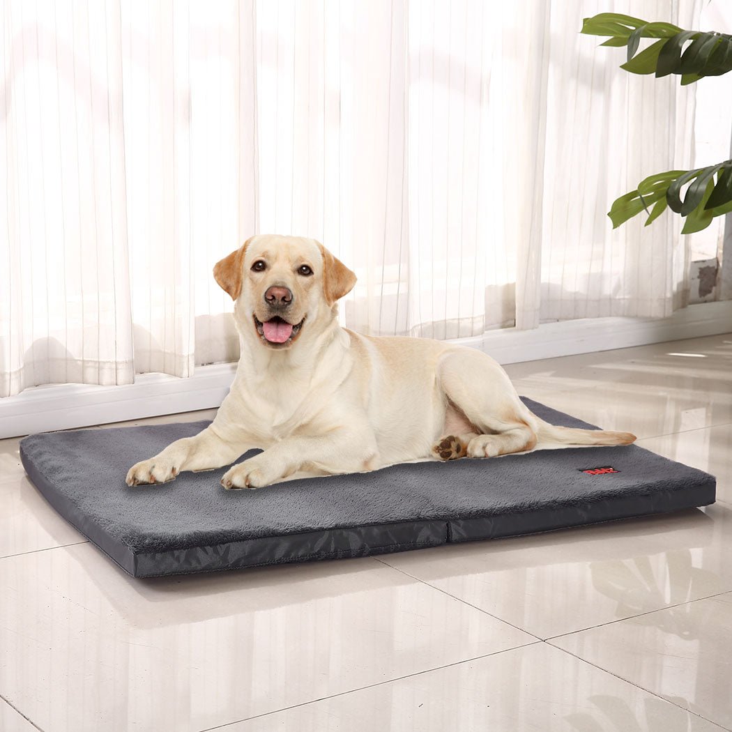 Foldable Medium Dog Puppy Bed with Removable Cover - Grey - Rivercity House & Home Co. (ABN 18 642 972 209) - Affordable Modern Furniture Australia