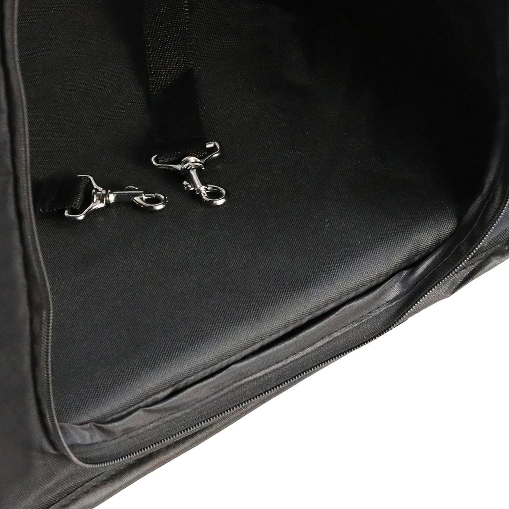 Foldable Pet Stroller Dog Cat Carrier with Storage Basket - Black - Rivercity House & Home Co. (ABN 18 642 972 209) - Affordable Modern Furniture Australia
