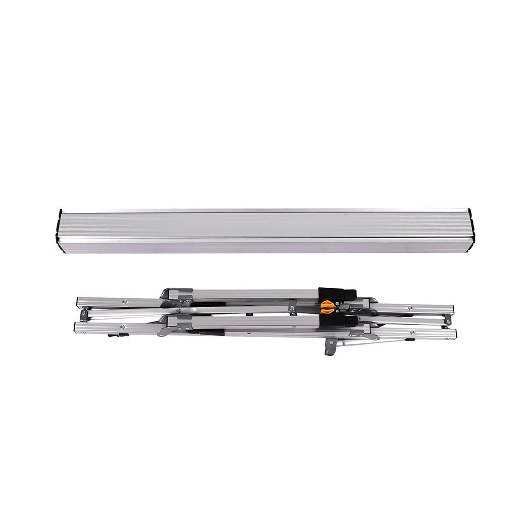 Foldable Roll - Up Camping Table with Carry Bag - Silver - Rivercity House & Home Co. (ABN 18 642 972 209) - Affordable Modern Furniture Australia