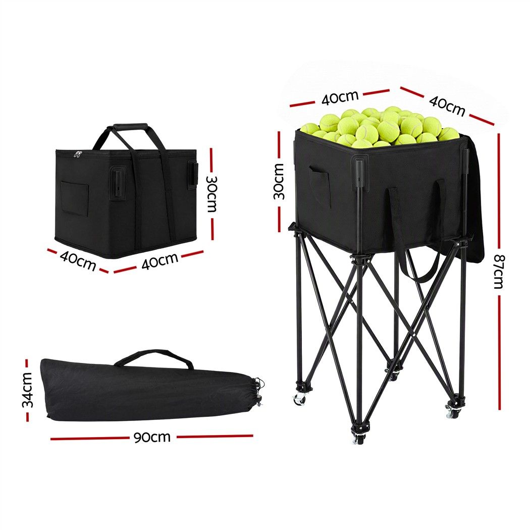 Foldable Tennis Hopper Stand with Wheels Holds Up to 150 Balls - Sports & Fitness > Racquet Sports > Tennis - Rivercity House & Home Co. (ABN 18 642 972 209) - Affordable Modern Furniture Australia